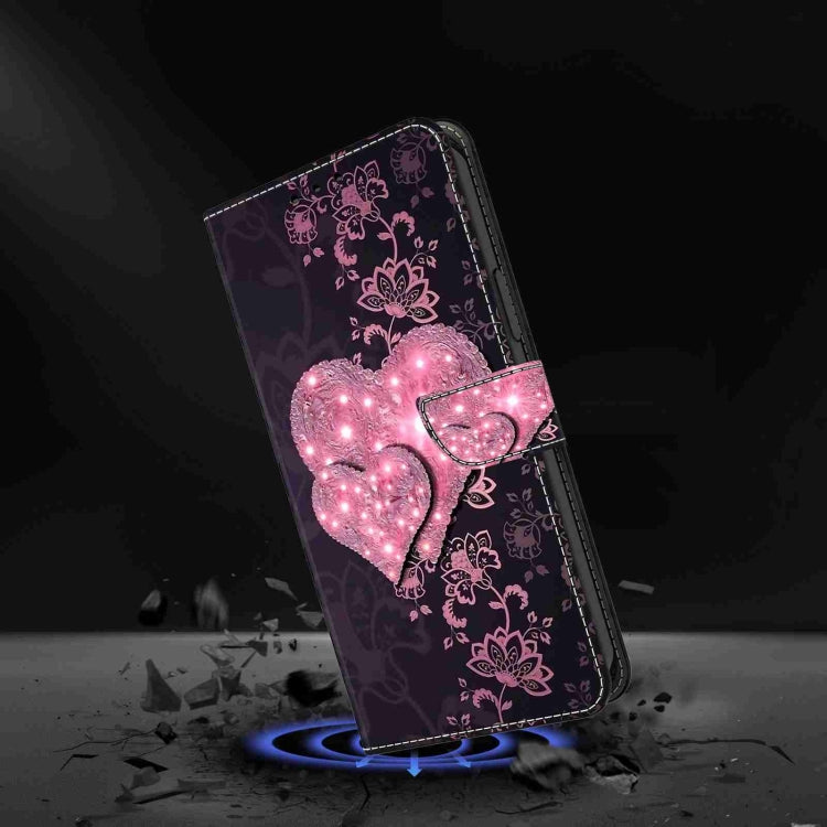 For Honor Magic5 Pro Crystal 3D Shockproof Protective Leather Phone Case(Lace Love) - Honor Cases by PMC Jewellery | Online Shopping South Africa | PMC Jewellery | Buy Now Pay Later Mobicred