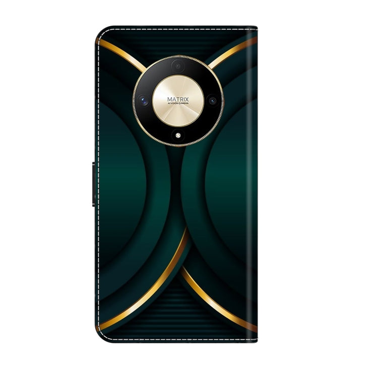 For Honor Magic6 Lite Crystal 3D Shockproof Protective Leather Phone Case(Gold Outline) - Honor Cases by PMC TechLife | Online Shopping South Africa | PMC TechLife | Buy Now Pay Later Mobicred