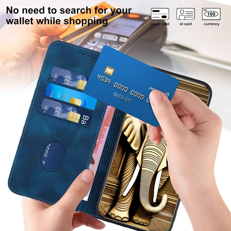 For Google Pixel 9 Pro YX0060 Elephant Head Embossed Phone Leather Case with Lanyard(Royal Blue) - Google Cases by PMC TechLife | Online Shopping South Africa | PMC TechLife | Buy Now Pay Later Mobicred