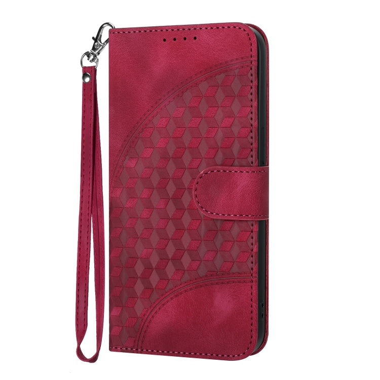 For Google Pixel 9 YX0060 Elephant Head Embossed Phone Leather Case with Lanyard(Rose Red) - Google Cases by PMC Jewellery | Online Shopping South Africa | PMC Jewellery | Buy Now Pay Later Mobicred