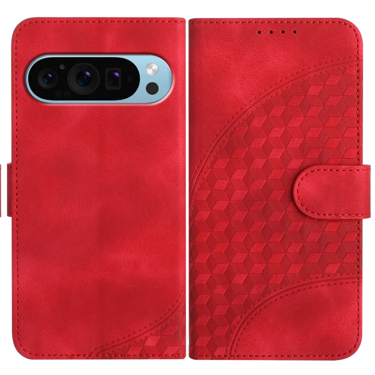 For Google Pixel 9 YX0060 Elephant Head Embossed Phone Leather Case with Lanyard(Red) - Google Cases by PMC Jewellery | Online Shopping South Africa | PMC Jewellery | Buy Now Pay Later Mobicred