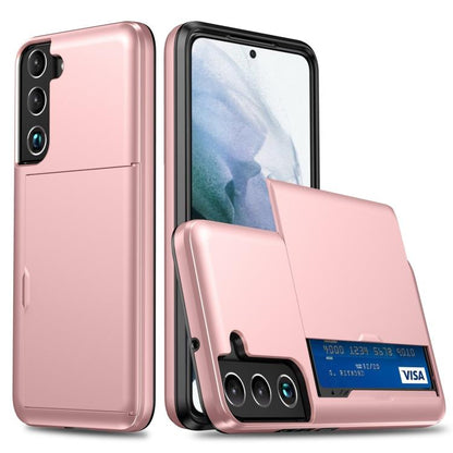 For Samsung Galaxy S25 5G Shockproof Armor Phone Case with Card Slot(Rose Gold) - Galaxy S25 5G Cases by PMC Jewellery | Online Shopping South Africa | PMC Jewellery | Buy Now Pay Later Mobicred