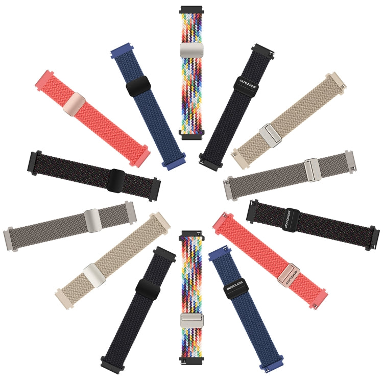 DUX DUCIS Mixture Pro Series Magnetic Buckle Nylon Braid Watch Band, Size:22mm(Guava) - 22mm Bands by DUX DUCIS | Online Shopping South Africa | PMC Jewellery | Buy Now Pay Later Mobicred