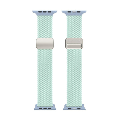 For Apple Watch SE 2023 44mm DUX DUCIS Mixture Pro Series Magnetic Buckle Nylon Braid Watch Band(Light Mint) - Watch Bands by DUX DUCIS | Online Shopping South Africa | PMC Jewellery | Buy Now Pay Later Mobicred