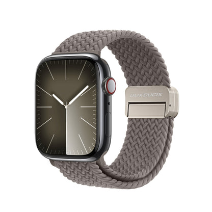 For Apple Watch SE 2023 40mm DUX DUCIS Mixture Pro Series Magnetic Buckle Nylon Braid Watch Band(Clay) - Watch Bands by DUX DUCIS | Online Shopping South Africa | PMC Jewellery | Buy Now Pay Later Mobicred