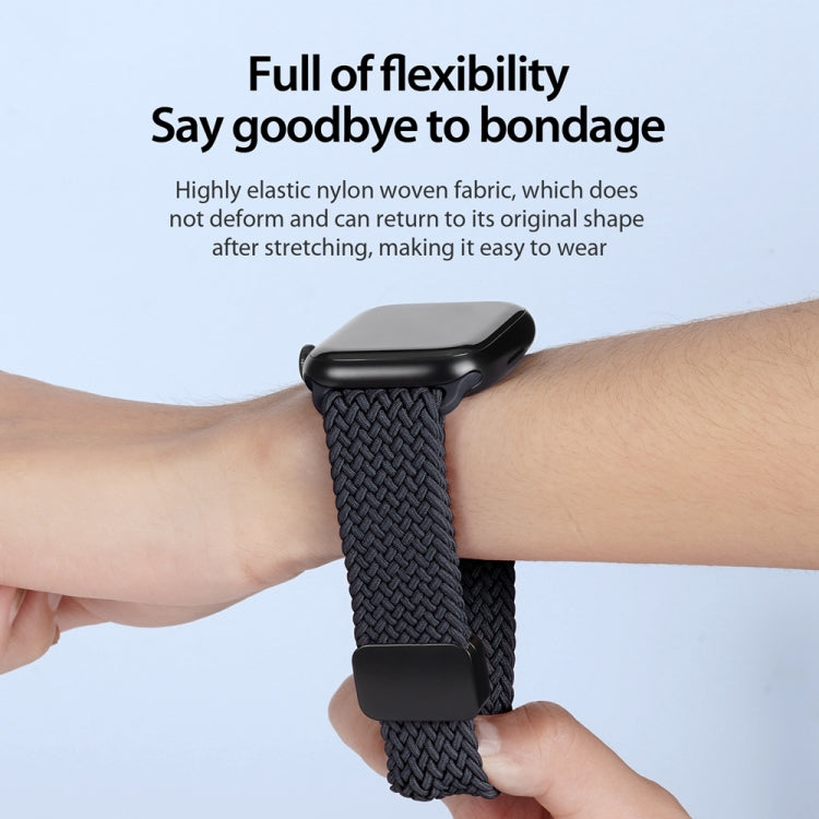 For Apple Watch Series 9 45mm DUX DUCIS Mixture Pro Series Magnetic Buckle Nylon Braid Watch Band(Midnight) - Watch Bands by DUX DUCIS | Online Shopping South Africa | PMC Jewellery | Buy Now Pay Later Mobicred