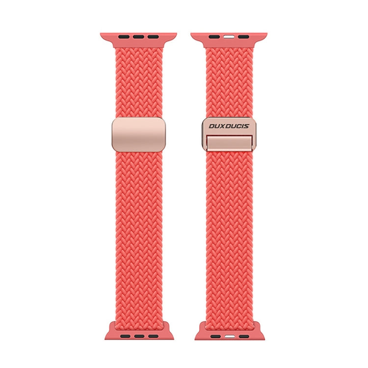 For Apple Watch Series 5 40mm DUX DUCIS Mixture Pro Series Magnetic Buckle Nylon Braid Watch Band(Guava) - Watch Bands by DUX DUCIS | Online Shopping South Africa | PMC Jewellery | Buy Now Pay Later Mobicred