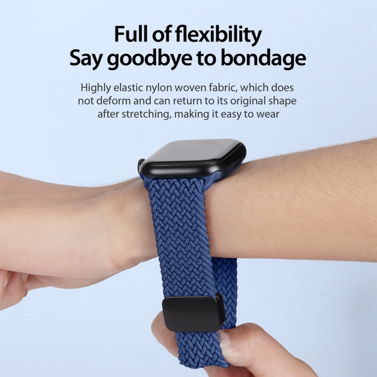 For Apple Watch Series 4 40mm DUX DUCIS Mixture Pro Series Magnetic Buckle Nylon Braid Watch Band(Storm Blue) - Watch Bands by DUX DUCIS | Online Shopping South Africa | PMC Jewellery | Buy Now Pay Later Mobicred