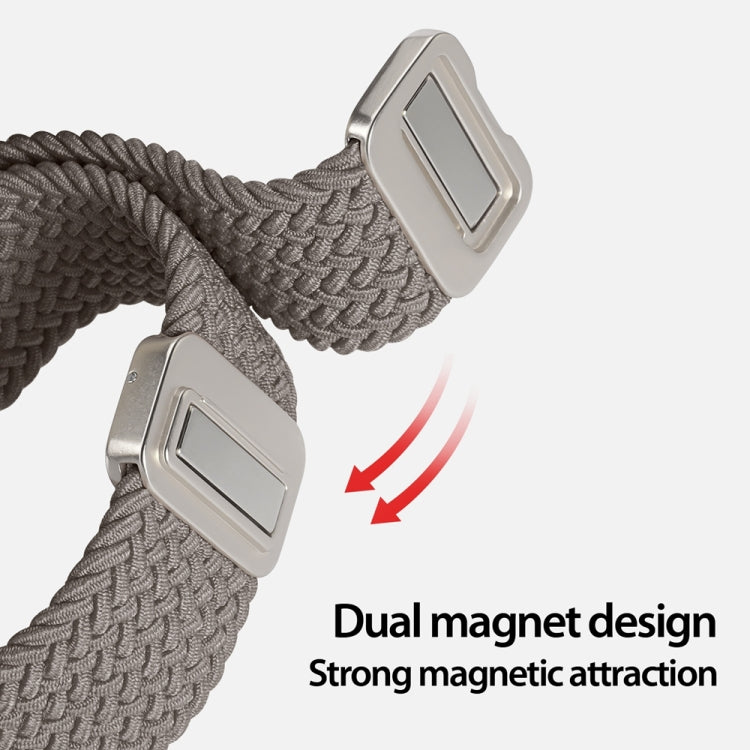 For Apple Watch Series 3 38mm DUX DUCIS Mixture Pro Series Magnetic Buckle Nylon Braid Watch Band(Clay) - Watch Bands by DUX DUCIS | Online Shopping South Africa | PMC Jewellery | Buy Now Pay Later Mobicred