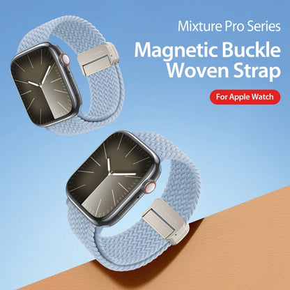 For Apple Watch Series 3 38mm DUX DUCIS Mixture Pro Series Magnetic Buckle Nylon Braid Watch Band(Light Blue) - Watch Bands by DUX DUCIS | Online Shopping South Africa | PMC Jewellery | Buy Now Pay Later Mobicred