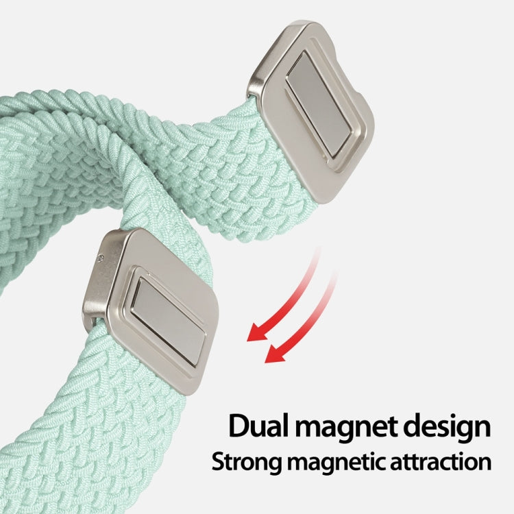 For Apple Watch Series 2 38mm DUX DUCIS Mixture Pro Series Magnetic Buckle Nylon Braid Watch Band(Light Mint) - Watch Bands by DUX DUCIS | Online Shopping South Africa | PMC Jewellery | Buy Now Pay Later Mobicred