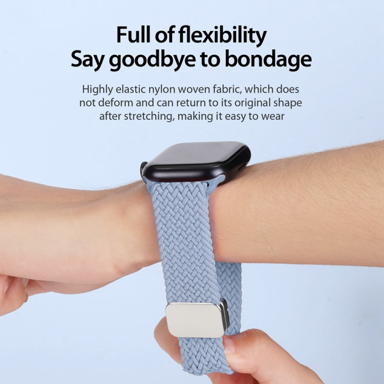 For Apple Watch 42mm DUX DUCIS Mixture Pro Series Magnetic Buckle Nylon Braid Watch Band(Light Blue) - Watch Bands by DUX DUCIS | Online Shopping South Africa | PMC Jewellery | Buy Now Pay Later Mobicred