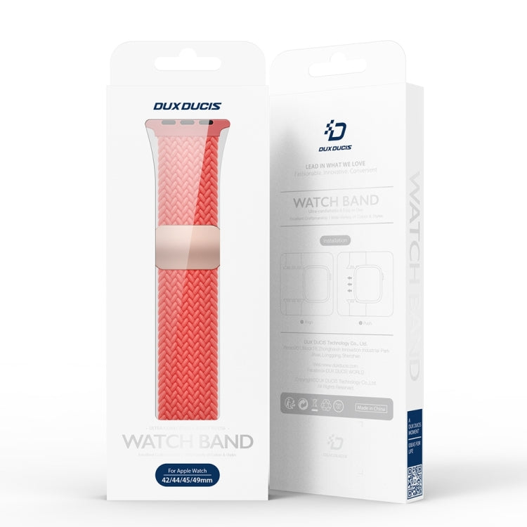 For Apple Watch Series 10 42mm DUX DUCIS Mixture Pro Series Magnetic Buckle Nylon Braid Watch Band(Guava) - Watch Bands by DUX DUCIS | Online Shopping South Africa | PMC Jewellery | Buy Now Pay Later Mobicred