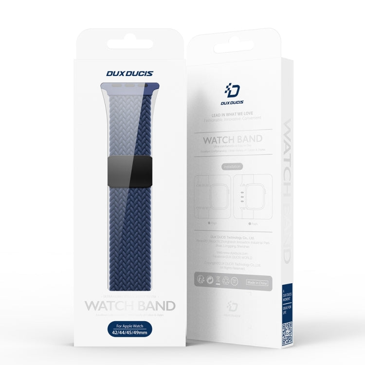 For Apple Watch Series 10 42mm DUX DUCIS Mixture Pro Series Magnetic Buckle Nylon Braid Watch Band(Storm Blue) - Watch Bands by DUX DUCIS | Online Shopping South Africa | PMC Jewellery | Buy Now Pay Later Mobicred