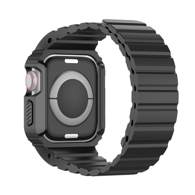 For Apple Watch Series 8 41mm DUX DUCIS OA Series Integrated Magnetic Watch Band(Black) - Watch Bands by DUX DUCIS | Online Shopping South Africa | PMC Jewellery | Buy Now Pay Later Mobicred