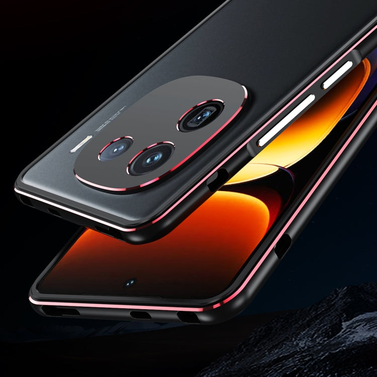 For vivo iQOO 12 Aurora Series Lens Protector + Metal Frame Phone Case(Silver) - iQOO 12 Cases by PMC TechLife | Online Shopping South Africa | PMC TechLife