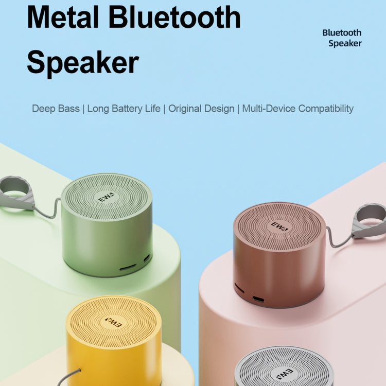 EWA A129 Mini Bluetooth 5.0 Bass Radiator Metal Speaker(Grey) - free shipping - PMC Jewellery - Order now!