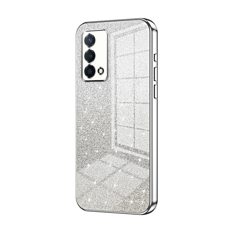 For OPPO K9 Gradient Glitter Powder Electroplated Phone Case(Silver) - OPPO Cases by PMC Jewellery | Online Shopping South Africa | PMC Jewellery | Buy Now Pay Later Mobicred