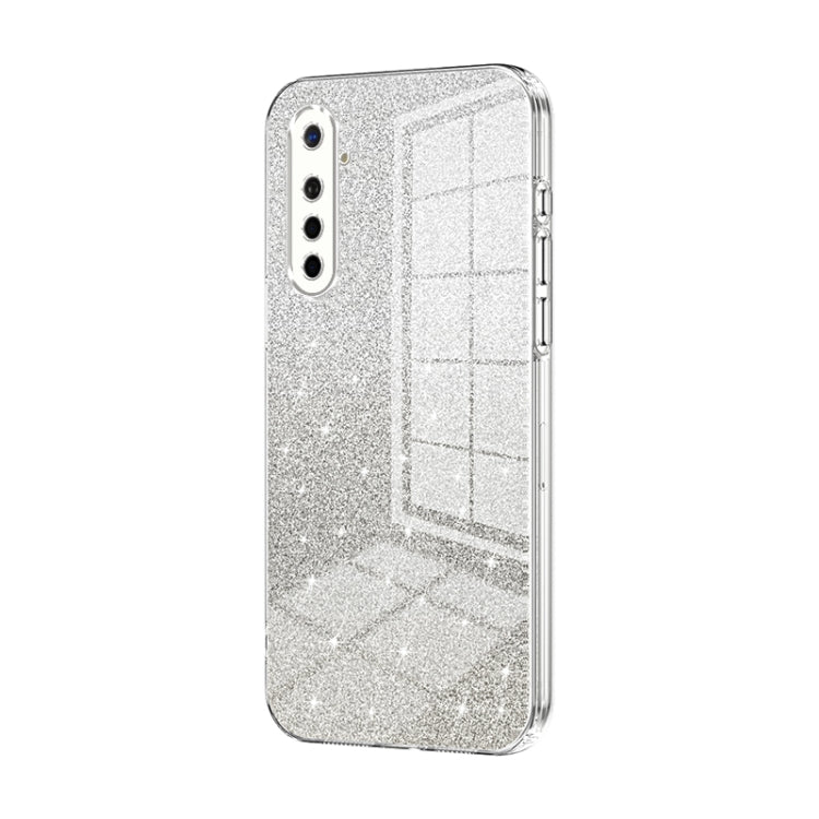 For OPPO K5 / Realme XT/XT 730G Gradient Glitter Powder Electroplated Phone Case(Transparent) - OPPO Cases by PMC Jewellery | Online Shopping South Africa | PMC Jewellery | Buy Now Pay Later Mobicred