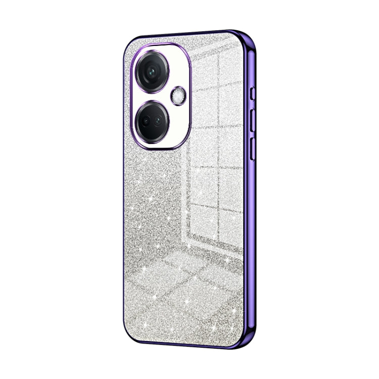 For OPPO K11 Gradient Glitter Powder Electroplated Phone Case(Purple) - OPPO Cases by PMC TechLife | Online Shopping South Africa | PMC TechLife | Buy Now Pay Later Mobicred