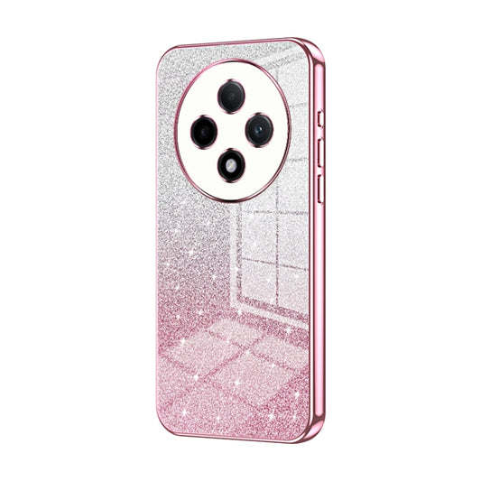 For OPPO A3 Pro Gradient Glitter Powder Electroplated Phone Case(Pink) - OPPO Cases by PMC Jewellery | Online Shopping South Africa | PMC Jewellery | Buy Now Pay Later Mobicred