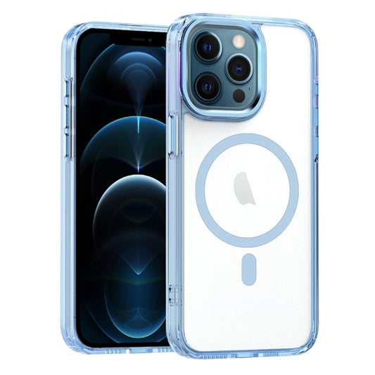 For iPhone 12 Pro Max MagSafe Magnetic Clear Phone Case(Sierra Blue) - iPhone 12 Pro Max Cases by PMC Jewellery | Online Shopping South Africa | PMC Jewellery