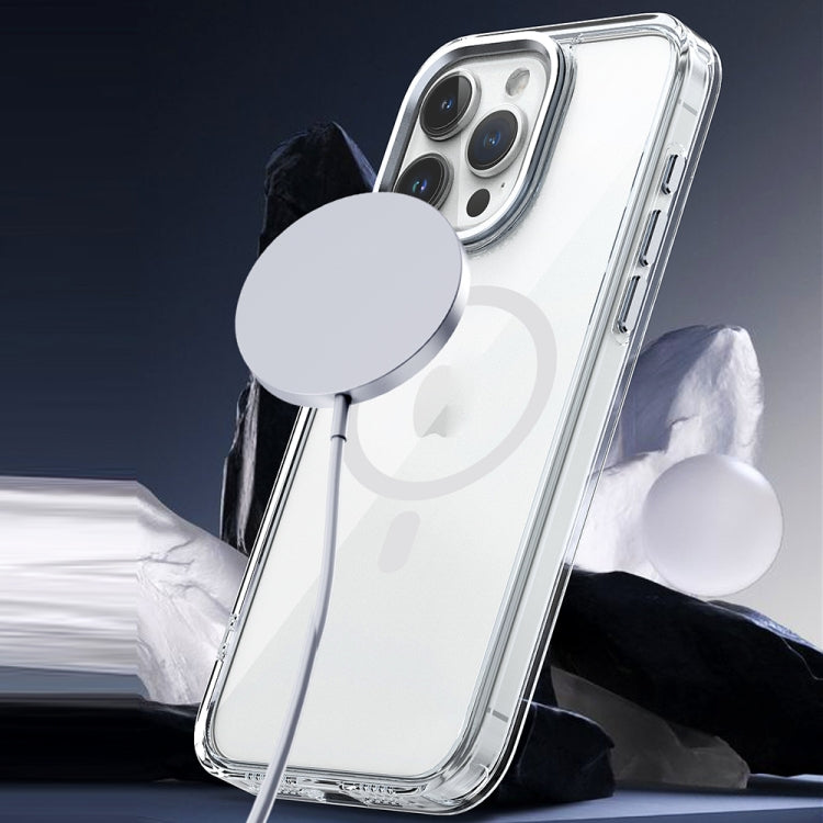 For iPhone 11 MagSafe Magnetic Clear Phone Case(Pink) - iPhone 11 Cases by PMC TechLife | Online Shopping South Africa | PMC TechLife