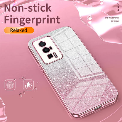 For Xiaomi Mi 10 Lite 5G Gradient Glitter Powder Electroplated Phone Case(Gold) - Xiaomi Cases by PMC Jewellery | Online Shopping South Africa | PMC Jewellery | Buy Now Pay Later Mobicred