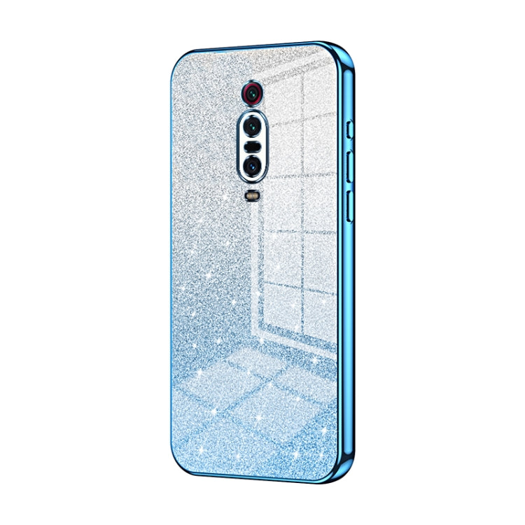 For Xiaomi Redmi K20 / K20 Pro Gradient Glitter Powder Electroplated Phone Case(Blue) - Xiaomi Cases by PMC TechLife | Online Shopping South Africa | PMC TechLife | Buy Now Pay Later Mobicred