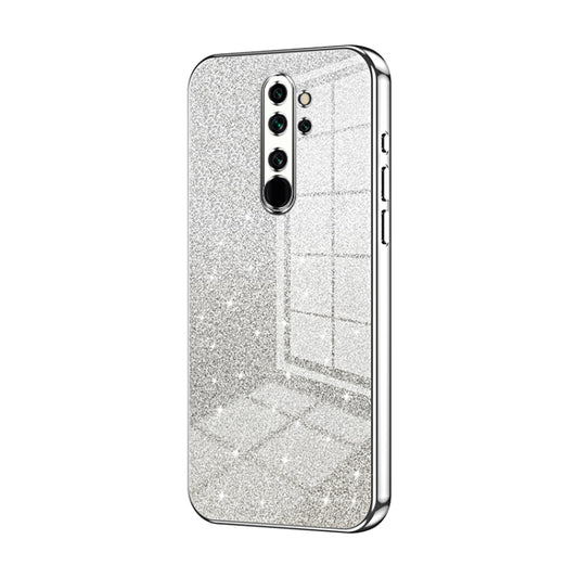 For Xiaomi Redmi Note 8 Pro Gradient Glitter Powder Electroplated Phone Case(Silver) - Xiaomi Cases by PMC Jewellery | Online Shopping South Africa | PMC Jewellery | Buy Now Pay Later Mobicred