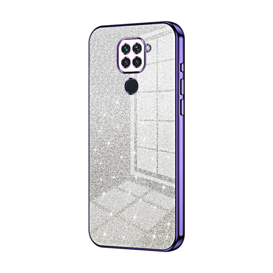 For Xiaomi Redmi Note 9 / 10X 4G Gradient Glitter Powder Electroplated Phone Case(Purple) - Xiaomi Cases by PMC Jewellery | Online Shopping South Africa | PMC Jewellery | Buy Now Pay Later Mobicred