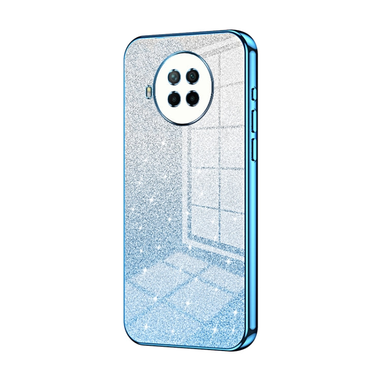 For Xiaomi Redmi Note 9 Pro 5G/Mi 10T Lite Gradient Glitter Powder Electroplated Phone Case(Blue) - free shipping - PMC TechLife - Order now!