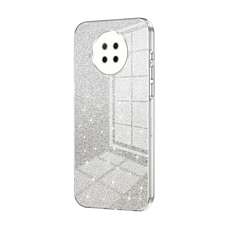 For Xiaomi Redmi Note 9 Pro 5G/Mi 10T Lite Gradient Glitter Powder Electroplated Phone Case(Transparent) - Xiaomi Cases by PMC Jewellery | Online Shopping South Africa | PMC Jewellery | Buy Now Pay Later Mobicred