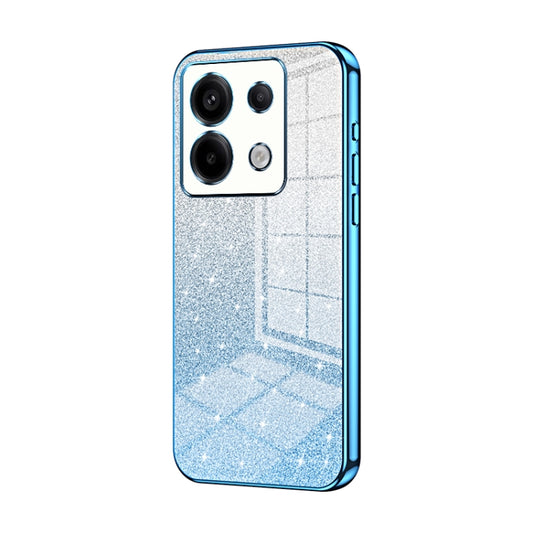 For Xiaomi Redmi Note 13 Pro 5G Gradient Glitter Powder Electroplated Phone Case(Blue) - Note 13 Pro Cases by PMC Jewellery | Online Shopping South Africa | PMC Jewellery | Buy Now Pay Later Mobicred