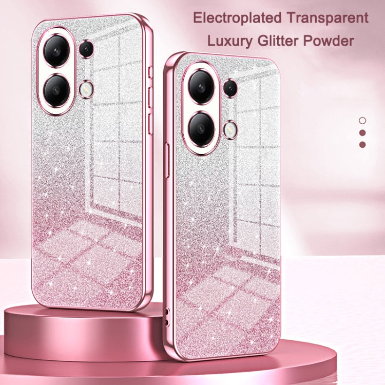 For Xiaomi Redmi Note 12 Turbo/Poco F5 Gradient Glitter Powder Electroplated Phone Case(Pink) - Xiaomi Cases by PMC Jewellery | Online Shopping South Africa | PMC Jewellery | Buy Now Pay Later Mobicred