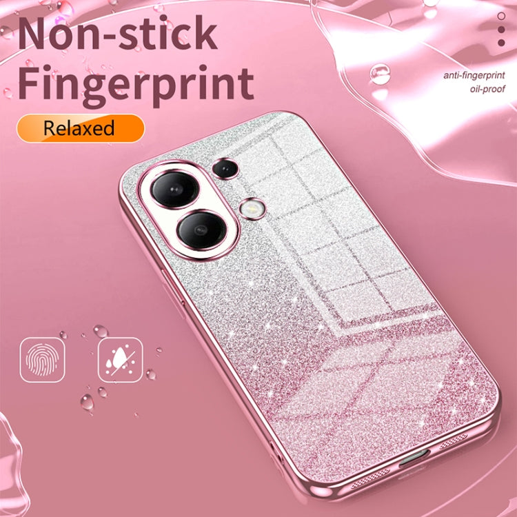For Xiaomi Redmi Note 9 / 10X 4G Gradient Glitter Powder Electroplated Phone Case(Transparent) - Xiaomi Cases by PMC TechLife | Online Shopping South Africa | PMC TechLife | Buy Now Pay Later Mobicred