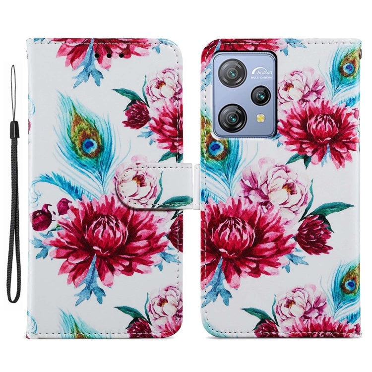For Blackview A53 Pro Painted Pattern Horizontal Flip Leather Phone Case(Peacock Flower) - More Brand by PMC Jewellery | Online Shopping South Africa | PMC Jewellery | Buy Now Pay Later Mobicred
