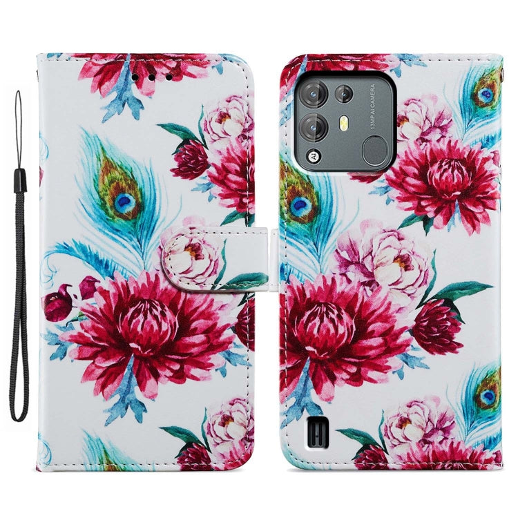 For Blackview A55 Pro Painted Pattern Horizontal Flip Leather Phone Case(Peacock Flower) - More Brand by PMC TechLife | Online Shopping South Africa | PMC TechLife | Buy Now Pay Later Mobicred
