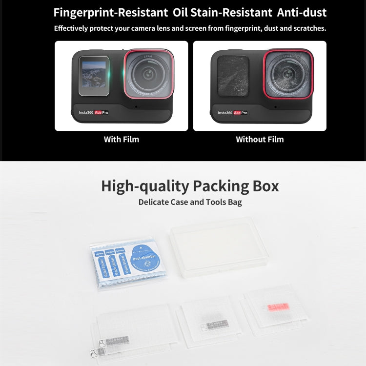 For Insta360 Ace Sunnylife 3 in 1 Rear & Front Screen Lens Explosion proof Film(2 Sets) - Protective Film & Stickers by Sunnylife | Online Shopping South Africa | PMC Jewellery | Buy Now Pay Later Mobicred