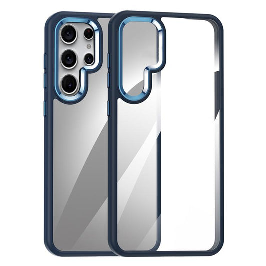 For Samsung Galaxy S25 Ultra 5G Anti-fingerprint Highly Transparent PC Phone Case(Blue) - Galaxy S25 Ultra 5G Cases by PMC Jewellery | Online Shopping South Africa | PMC Jewellery | Buy Now Pay Later Mobicred