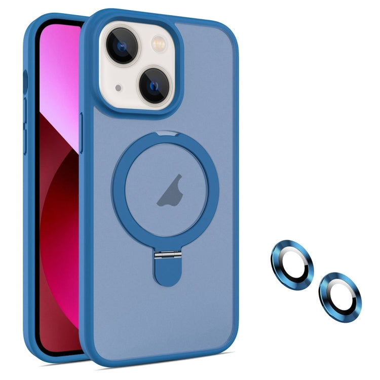 For iPhone 13 MagSafe Magnetic Holder Phone Case(Blue) - iPhone 13 Cases by PMC Jewellery | Online Shopping South Africa | PMC Jewellery