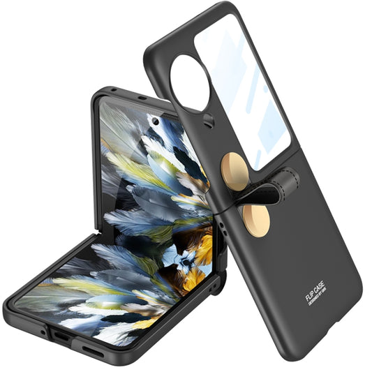 For OPPO Find N3 Flip GKK Integrated Ultrathin with Rotating Cortical Belt Phone Case(Black) - Find N3 Flip Cases by GKK | Online Shopping South Africa | PMC Jewellery | Buy Now Pay Later Mobicred