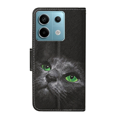 For Xiaomi Redmi Note 13 Pro 5G Colored Drawing Pattern Leather Phone Case(Black Cat) - Note 13 Pro Cases by PMC Jewellery | Online Shopping South Africa | PMC Jewellery | Buy Now Pay Later Mobicred