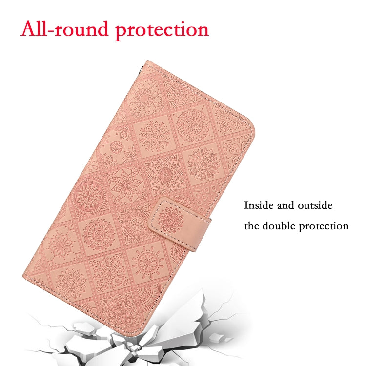 For Google Pixel 9 Pro XL Ethnic Style Embossed Pattern Leather Phone Case(Pink) - Google Cases by PMC TechLife | Online Shopping South Africa | PMC TechLife | Buy Now Pay Later Mobicred