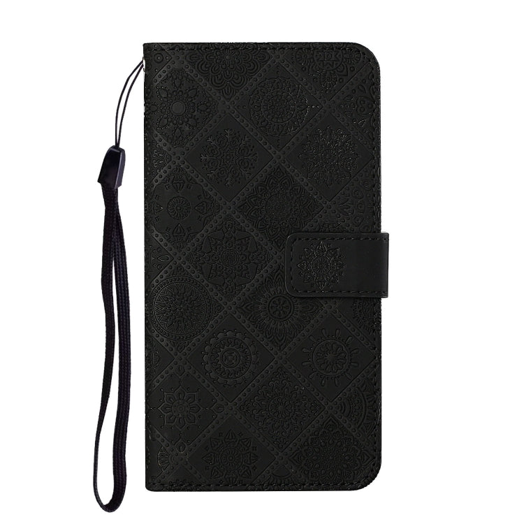 For Google Pixel 9 / 9 Pro Ethnic Style Embossed Pattern Leather Phone Case(Black) - Google Cases by PMC Jewellery | Online Shopping South Africa | PMC Jewellery | Buy Now Pay Later Mobicred