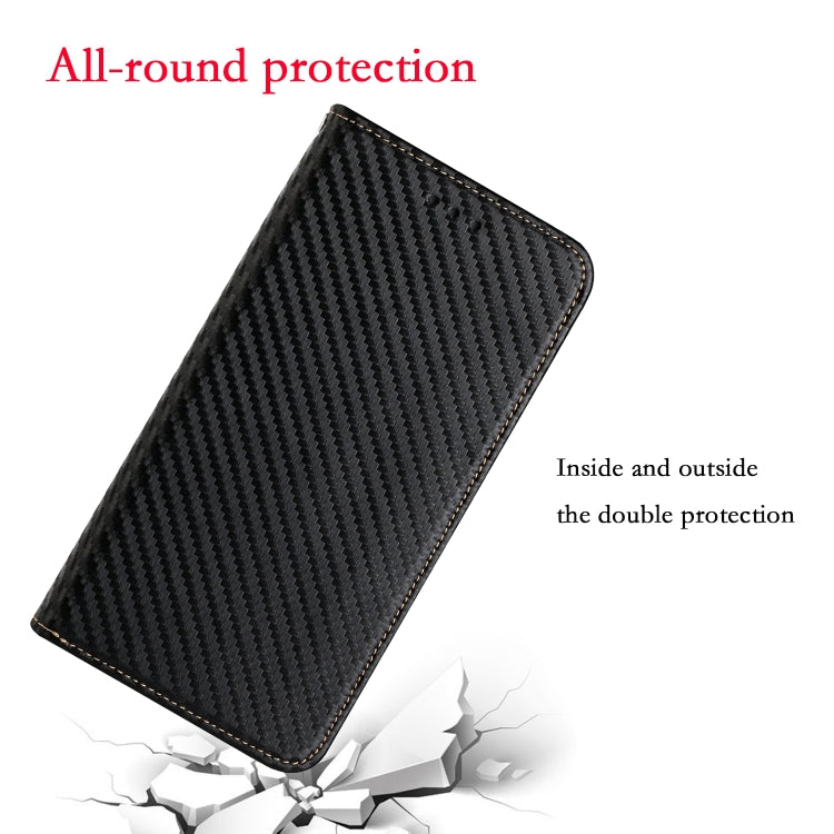 For Xiaomi Redmi Note 13 Pro 5G Carbon Fiber Texture Flip Holder Leather Phone Case(Black) - Note 13 Pro Cases by PMC Jewellery | Online Shopping South Africa | PMC Jewellery