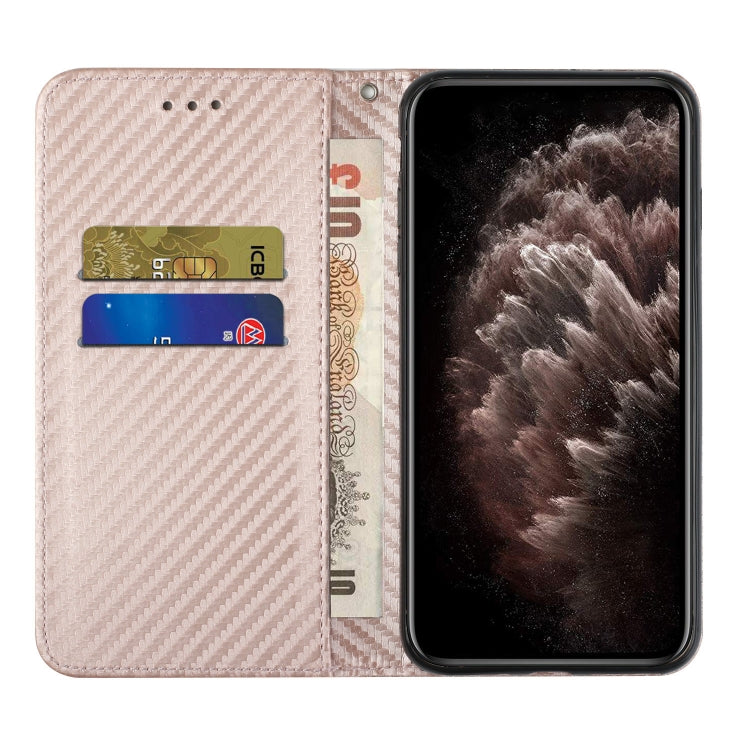 For Xiaomi Redmi Note 13 Pro 5G Carbon Fiber Texture Flip Holder Leather Phone Case(Rose Gold) - Note 13 Pro Cases by PMC Jewellery | Online Shopping South Africa | PMC Jewellery | Buy Now Pay Later Mobicred