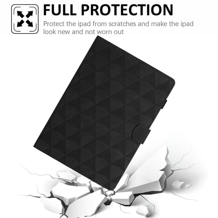 For iPad Pro 11 2024 Diamond Texture Embossed Leather Smart Tablet Case(Black) - iPad Pro 11 2024 Cases by PMC Jewellery | Online Shopping South Africa | PMC Jewellery | Buy Now Pay Later Mobicred