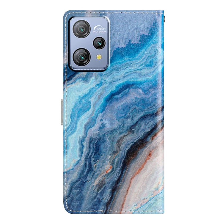 For Blackview A53 Pro Colored Drawing Leather Phone Case(Blue Marble) - More Brand by PMC TechLife | Online Shopping South Africa | PMC TechLife | Buy Now Pay Later Mobicred