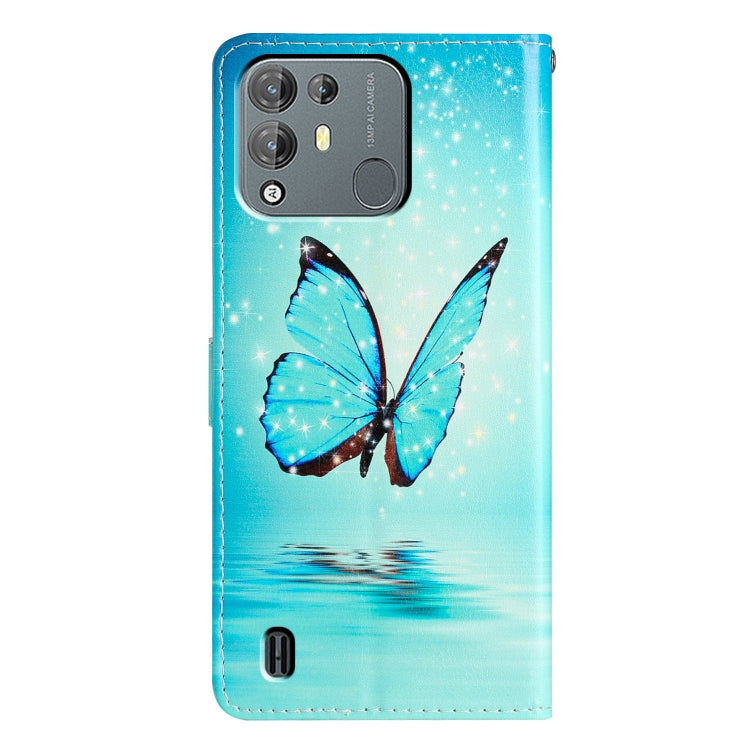 For Blackview A55 Pro Colored Drawing Leather Phone Case(Blue Butterfly) - More Brand by PMC Jewellery | Online Shopping South Africa | PMC Jewellery | Buy Now Pay Later Mobicred